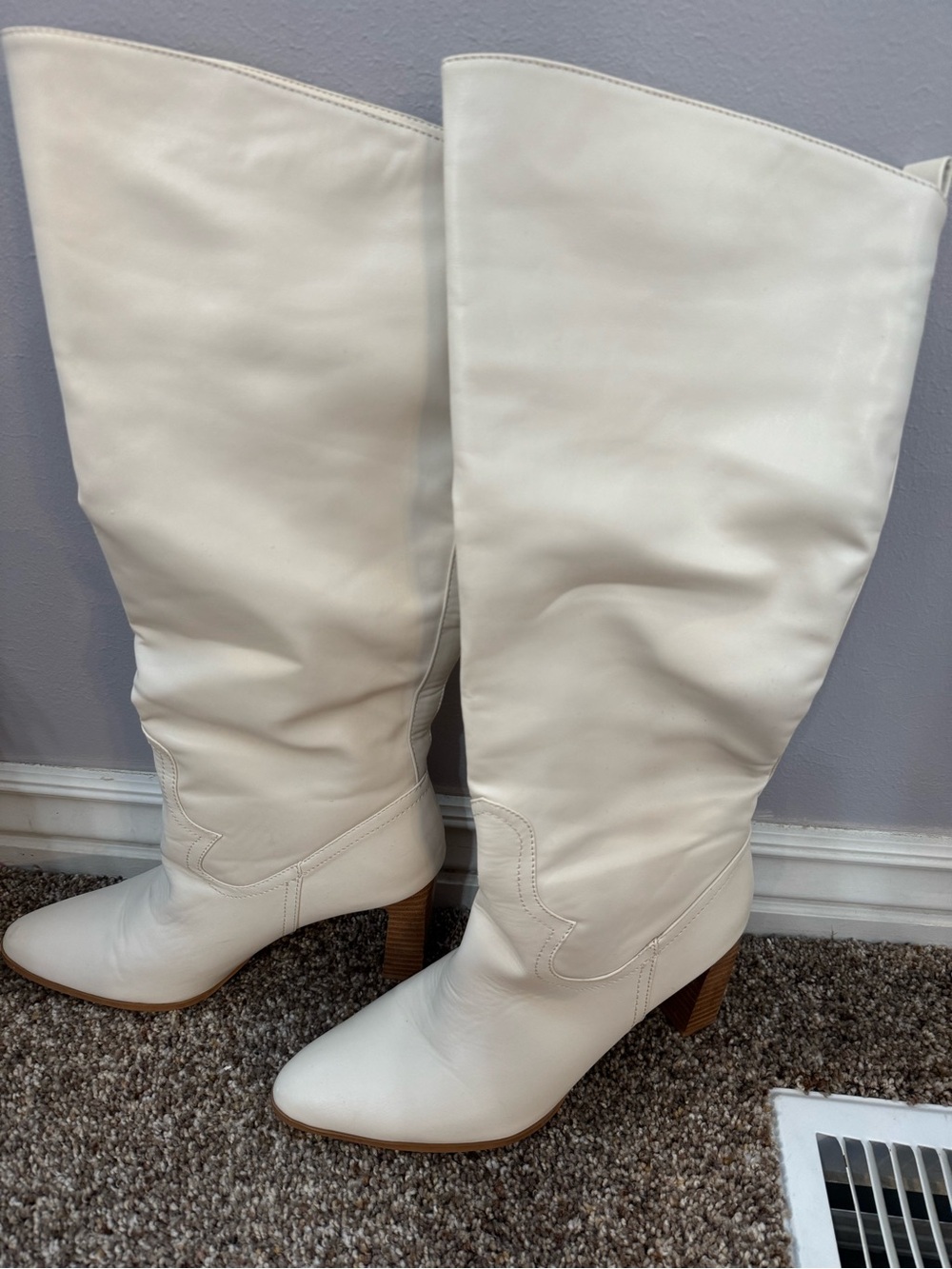 Billini Cream Over-the-Knee Heeled Boots